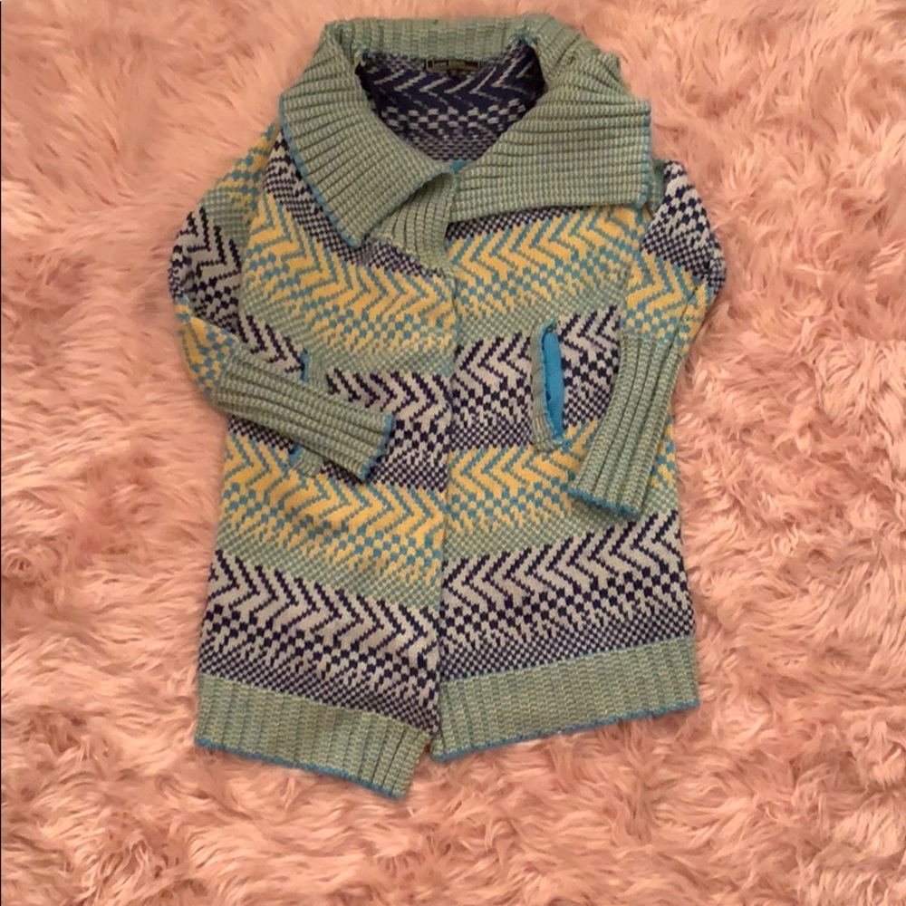Long high collar sweater